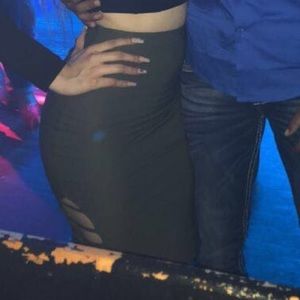 Green XS Skirt with opening in the bottom sides